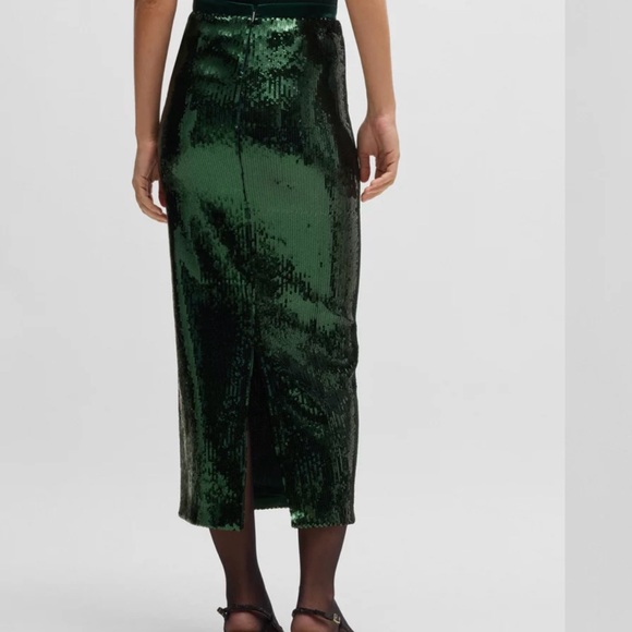 Boss Green Sequin Pencil Skirt - Picture 3 of 10